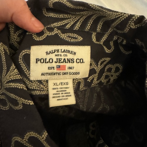 Vintage Ralph Lauren Polo Jean Co. button up shirt XL 100% cotton - Picture 3 of 9